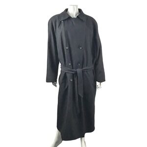 London Fog Double Breasted Trench Coat Removable Liner Belted Womens 16